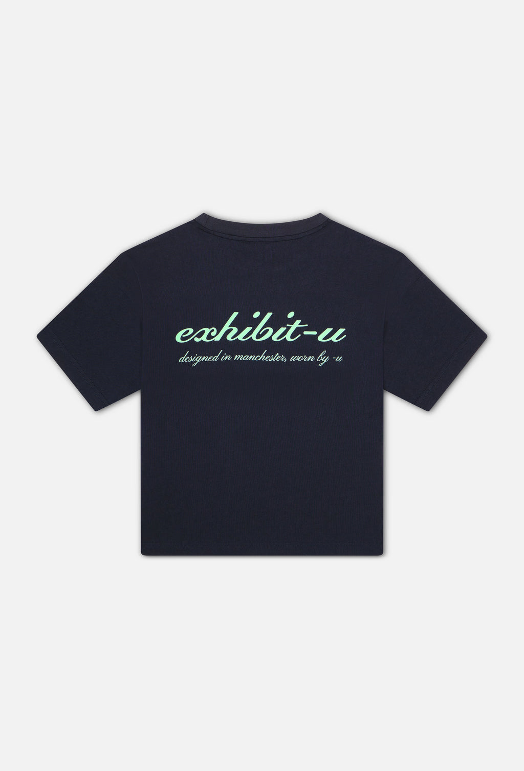 boxy crop tee - navy