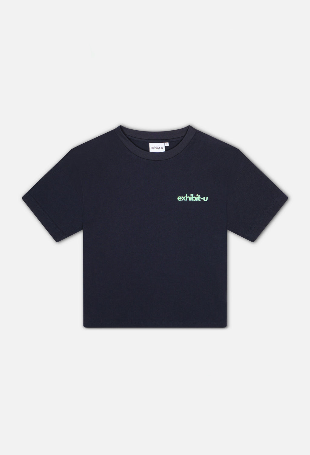 boxy crop tee - navy
