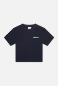 boxy crop tee - navy