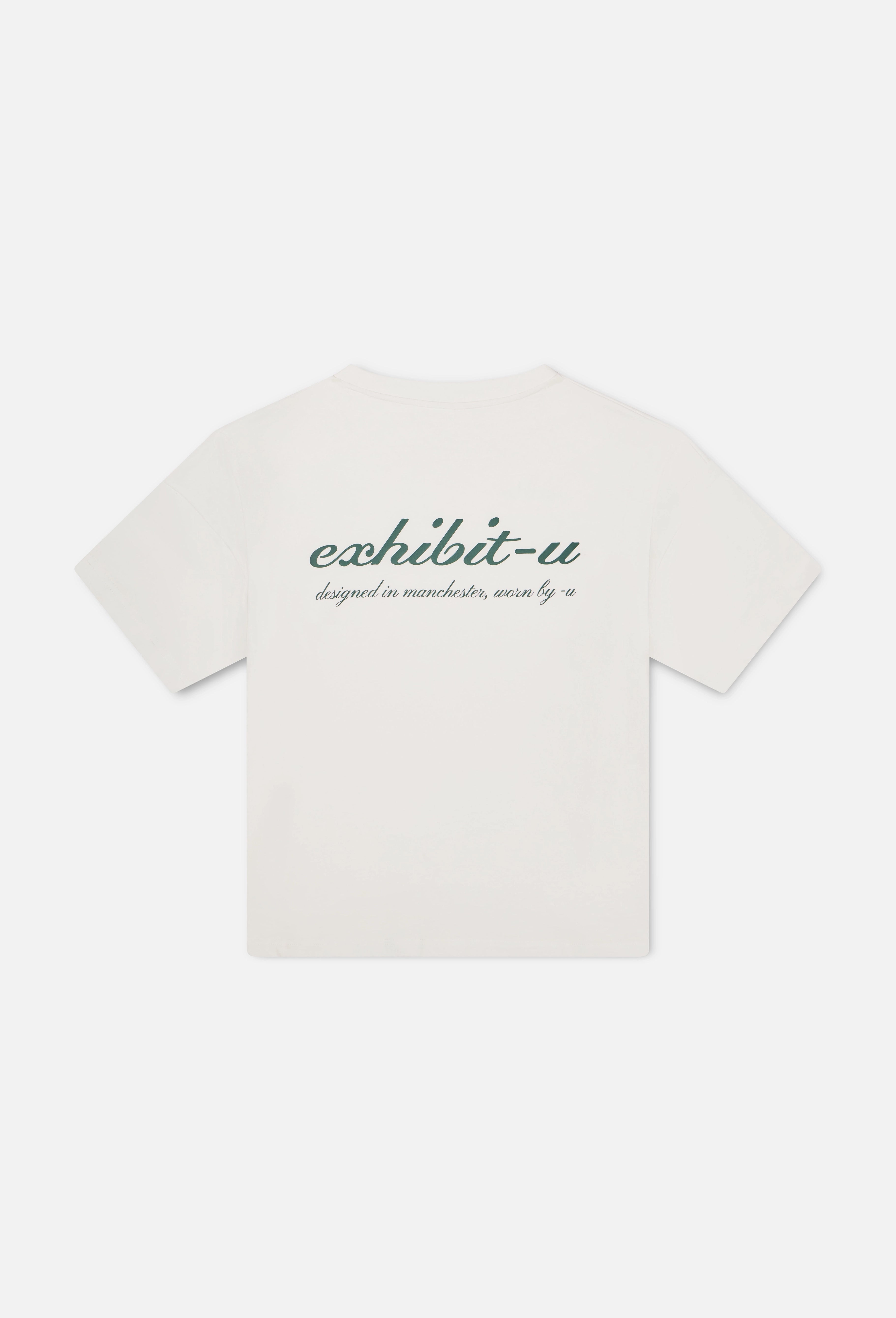 boxy crop tee - white