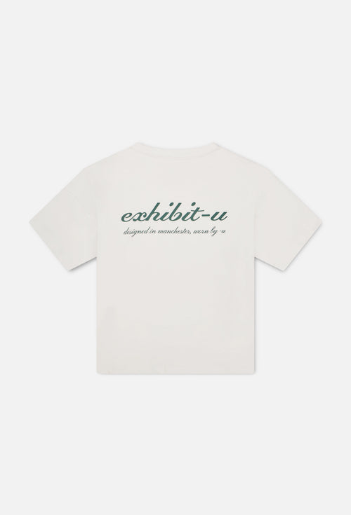 boxy crop tee - white