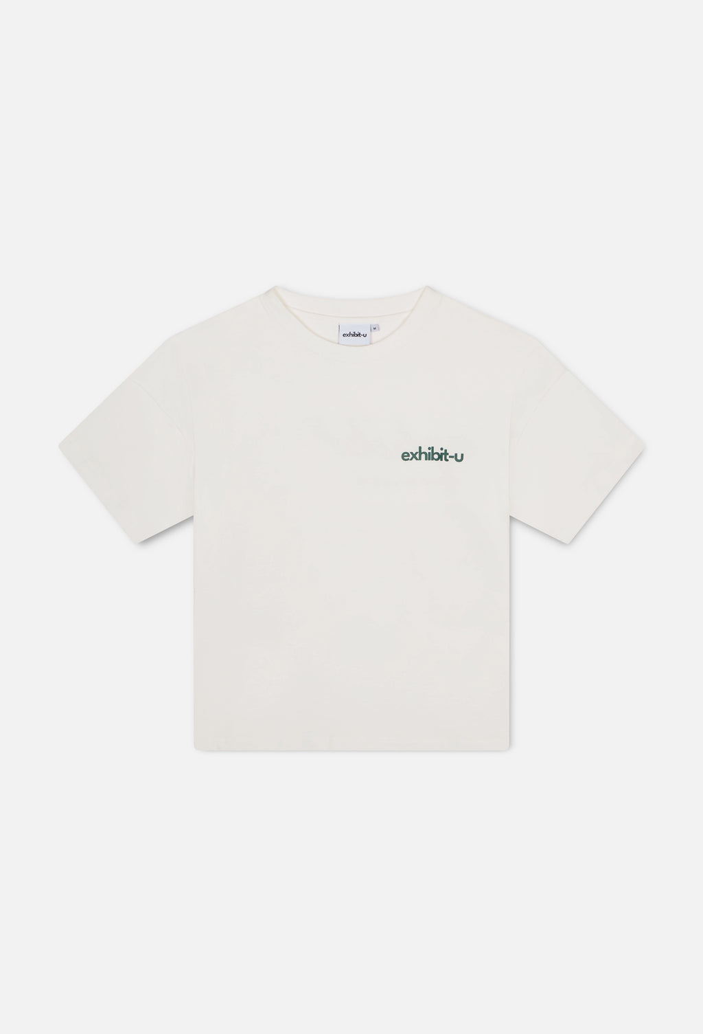 boxy crop tee - white