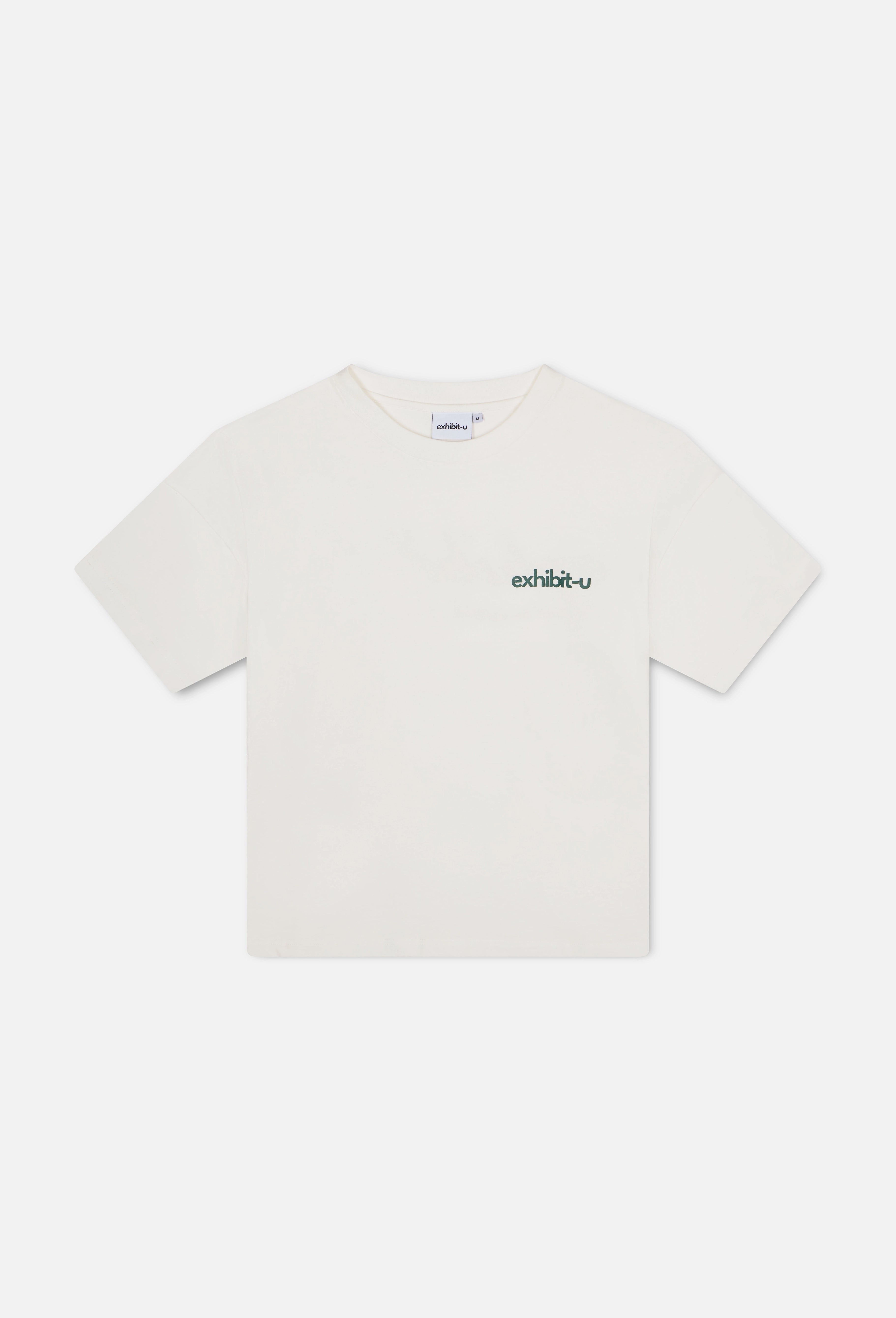 boxy crop tee - white